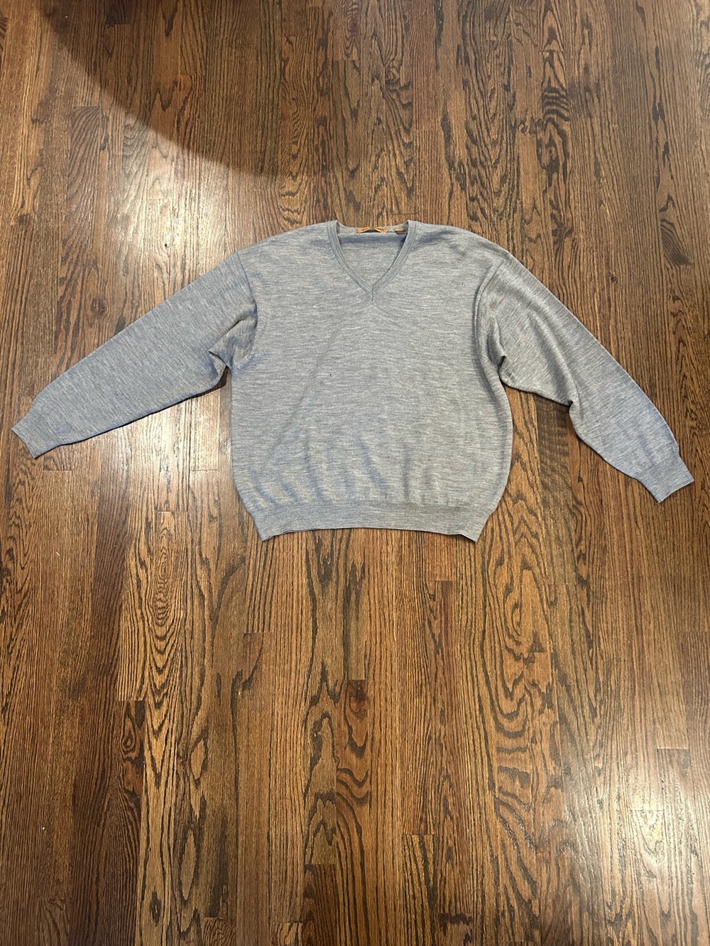 Vintage Today’s Man 100% Wool Sweater L Made in Italy Knit Boxy 23.5x26.5 Flaws